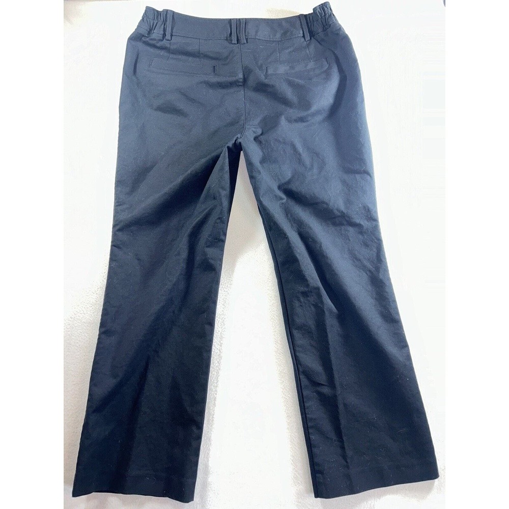 Eddie Bauer Pants Black Womens Blakely Fit Flat Front Stretch size 16Plus - Picture 6 of 6